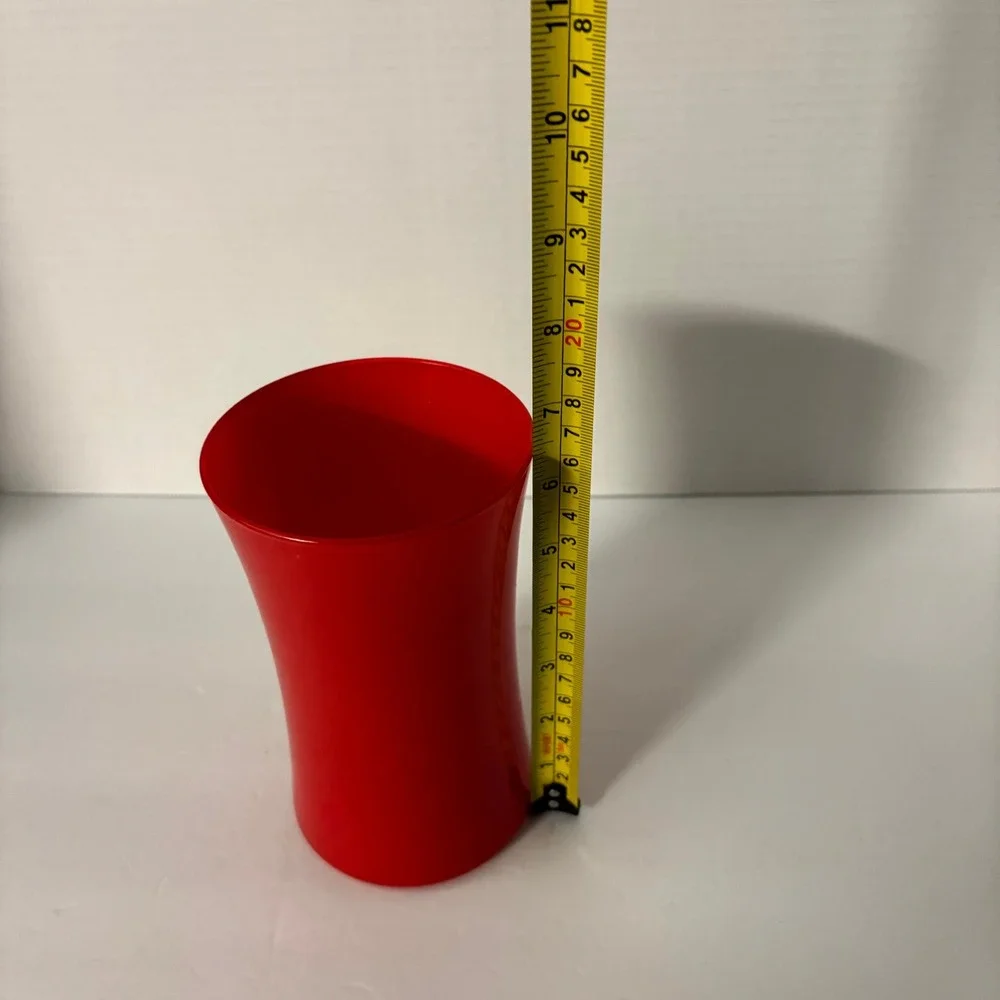 Red Art Glass Vase 8
